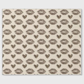 Chic Beige & Black Cheetah Print Cadeaupapier (Vlak)