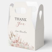 Chic Beige Bloemen Baby in Bloom Bedankdoosjes (Geopend)