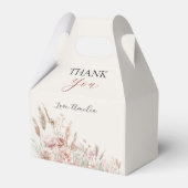 Chic Beige Bloemen Baby in Bloom Bedankdoosjes (Voorkant Zijde)