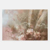 Chic Beige Blush Boho Bloem Inpakpapier Vel (Voorkant 3)