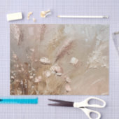 Chic Beige Blush Boho Bloem Tissuepapier (Craft)