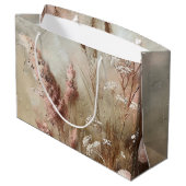  Chic Beige Blush Boho Floral Vrijgezellenfeest Groot Cadeauzakje (Achterkant Gekanteld)