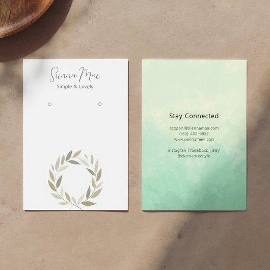 Chic Beige Foliage Dreamcatcher Print Kaart