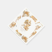 Chic Beige & Gouden Bassinet Custom Servet (Hoek)