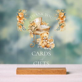 Chic Beige & Gouden Kaarten & Geschenken Acryl Bord