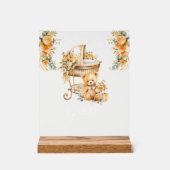 Chic Beige & Gouden Kaarten & Geschenken Acryl Bord (Voorkant)