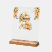 Chic Beige & Gouden Kaarten & Geschenken Acryl Bord (Hoek)