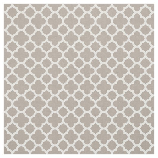Chic Beige Grey Retro Cute Trellis Pattern Stof (Swatch)