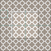 Chic Beige Grey Retro Cute Trellis Pattern Stof (Delen)