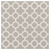Chic Beige Grey Retro Cute Trellis Pattern Stof (Close Up)