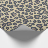 Chic Beige Leopard Print Patroon Cadeaupapier (Hoek)