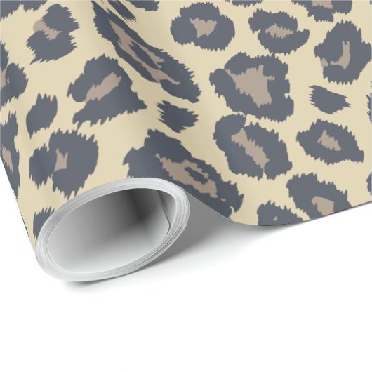Chic Beige Leopard Print Patroon Cadeaupapier (Rol Hoek)