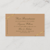 Chic Beige met Gold Decor en Logo Stijlvol Visitekaartje (Achterkant)