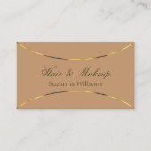 Chic Beige met Shimmery Gold Decor Simple Visitekaartje (Voorkant)