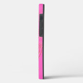 Chic Beige Monogram Hoesje-Gemate iPhone Case (Achterkant / Links)