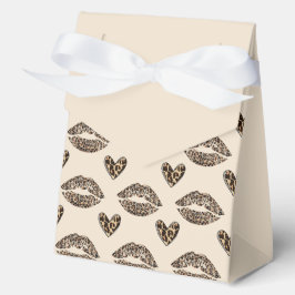 Chic Beige & Zwarte Luipaardprint Bedankdoosjes