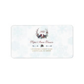 Chic Berries Bullfinch Winterkrans Huwelijk Etiket (Voorkant)