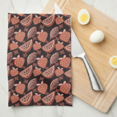 Chic Berry & Fruity Design Theedoek (Quarter Fold)
