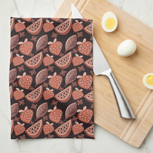 Chic Berry & Fruity Design Theedoek (Quarter Fold)