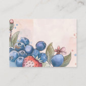 Chic Berry Sweet Strawberry Vrijgezellenfeest Informatiekaartje (Achterkant)