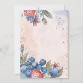 Chic Berry Sweet Strawberry Vrijgezellenfeest Kaart (Achterkant)