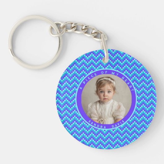 Chic Best Friend Gifts Stripe Pattern Sleutelhanger (Voorkant)