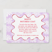 Chic Best Mom Ever Purple & Pink Photo  Feestdagenkaart (Achterkant)