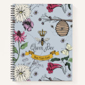 Chic Best Mom Ever Royal Queen Bee Light Blue Notitieboek (Voorkant)