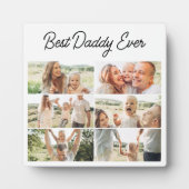 Chic Beste Papa Ooit Vaderdag 6 Foto Collage Fotoplaat (Voorkant)