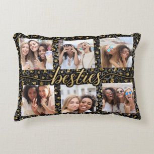 Chic Besties BFF Best Friends Photo Collage Accent Kussen