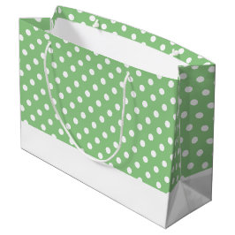 Chic betegelde Stippen op lichtgroene witte basiss Groot Cadeauzakje