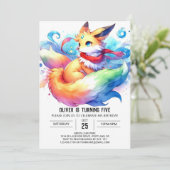 Chic bewerkbare Fox verjaardag Kaart (Staand voorkant)