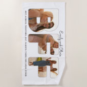 Chic BFF Best Friends Quote Photo Collage Strandlaken (Voorkant)