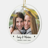 Chic BFF Besties Foto's voor altijd modern Keramisch Ornament (Links)