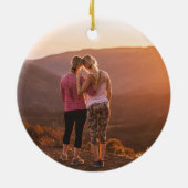 Chic BFF Besties Foto's voor altijd modern Keramisch Ornament (Achterkant)