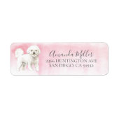 Chic Bichon Return-adreslabel Etiket (Voorkant)