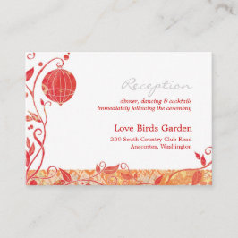 Chic Bird Cage Wedding Reception Informatiekaartje