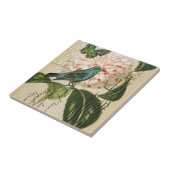 Chic  Bird camellia franse botanische kunst Tegeltje (Zijkant)