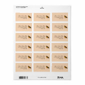 Chic Bird Mark Adresetiketten voor Enveloppen Etiket (Full Sheet)
