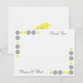 Chic Bird Silhouette & Stippen Hartelijk dank voor Bedankkaart (Voorkant / Achterkant)