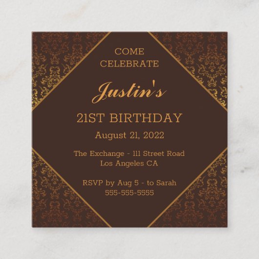 Chic  Birthday Enclosure Kaart (Voorkant)