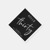 Chic Black 30ste verjaardagsfeestje Servet (Hoek)