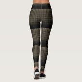 chic black and brown plaid - Cyber Plaid Leggings (Achterkant)