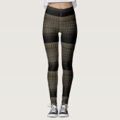 chic black and brown plaid - Cyber Plaid Leggings (Voorkant)