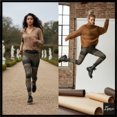 chic black and brown plaid - Cyber Plaid Leggings