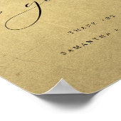 Chic, Black and Gold, Cards and Gifts Wedding Sign Poster (Hoek)