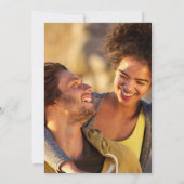 Chic Black and Gold Signature Script Photo Weduwd Kaart (Achterkant)