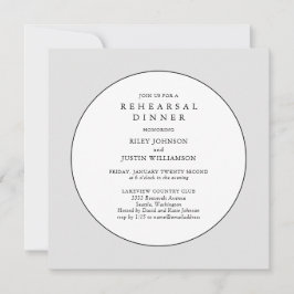 Chic Black and White Rehearsal Dinner Invitation