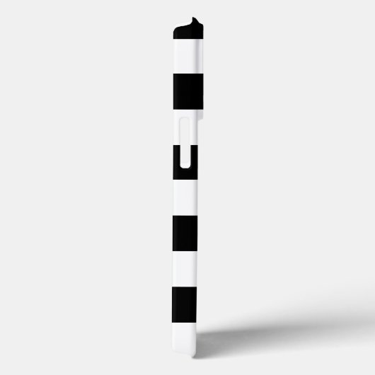 Chic black and white stripes custom name monogram Case-Mate iPhone case (Achterkant / Rechts)