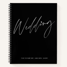 Chic Black and White Wedding Planning Notitieboek